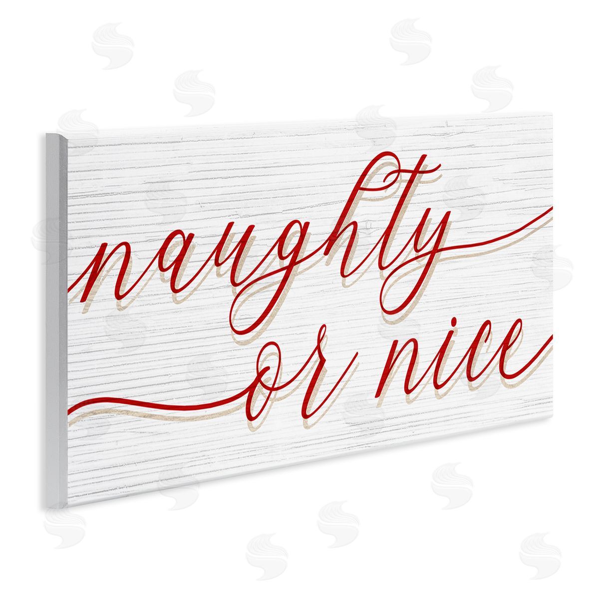 Stupell Studio Naughty Or Nice Christmas Phrase