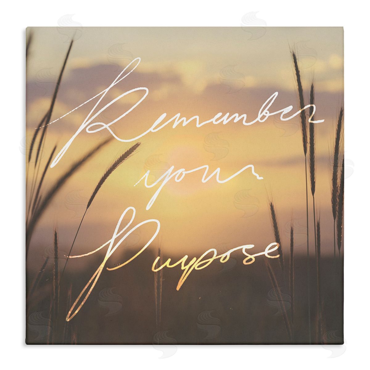 Stupell Studio Remember Your Purpose Sunset Stretched Canvas Wall Art Print