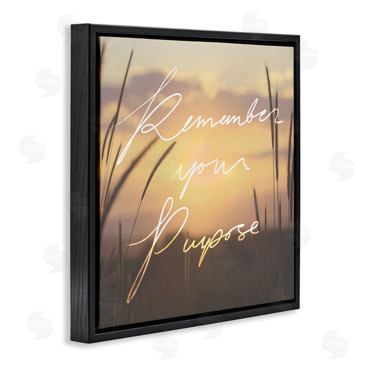 Stupell Studio Remember Your Purpose Sunset Black Floating Frame Canvas Wall Art Print