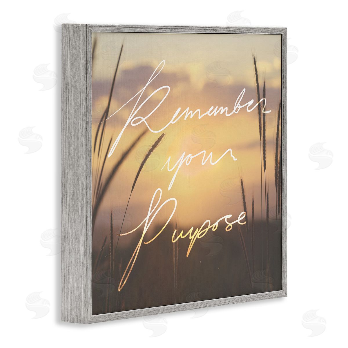 Stupell Studio Remember Your Purpose Sunset Gray Framed Glicee Wall Art Print