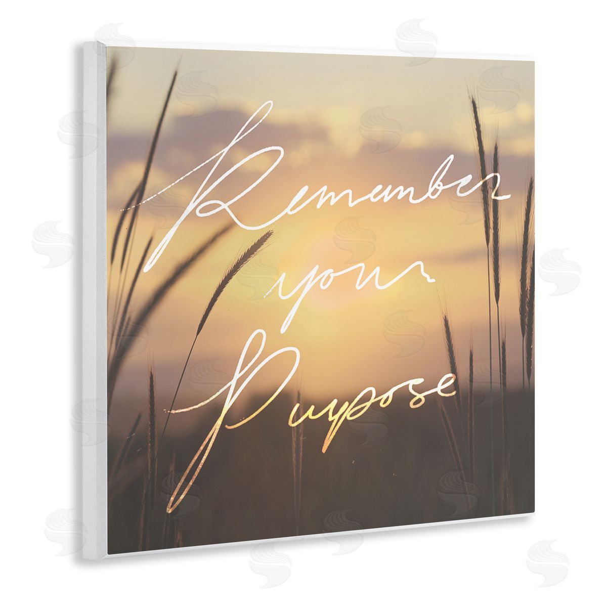 Stupell Studio Remember Your Purpose Sunset Wooden Wall Plaque Art Print