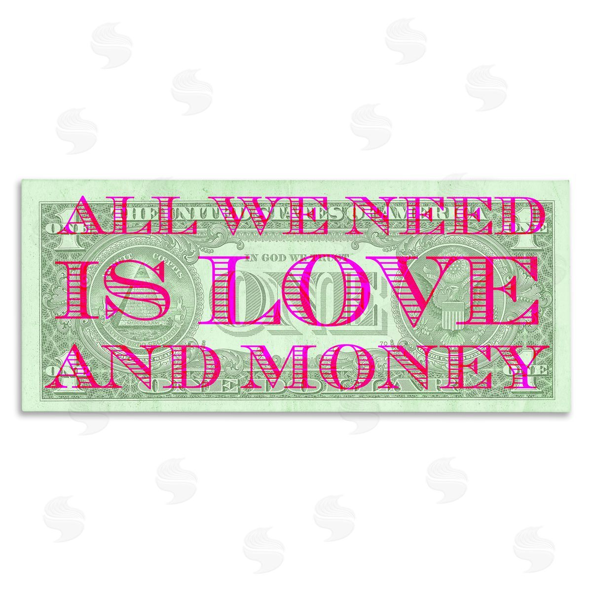 Stupell Studio All We Need Is Love & Money Phrase
