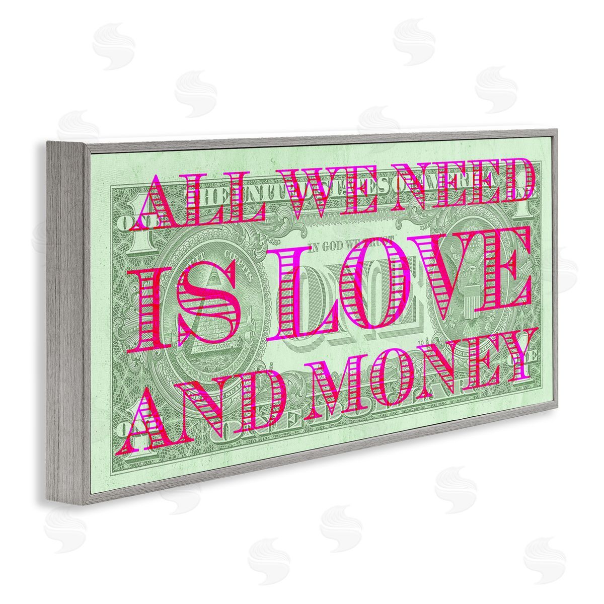 Stupell Studio All We Need Is Love & Money Phrase