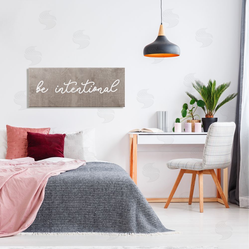 Stupell Studio Be Intentional Rustic Phrase