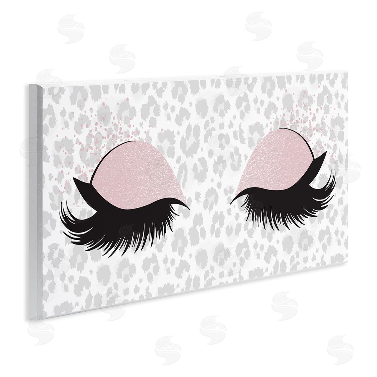 Glam Makeup Leopard Pattern Wood Plaque Wall Art, Home Decor by Kim Allen