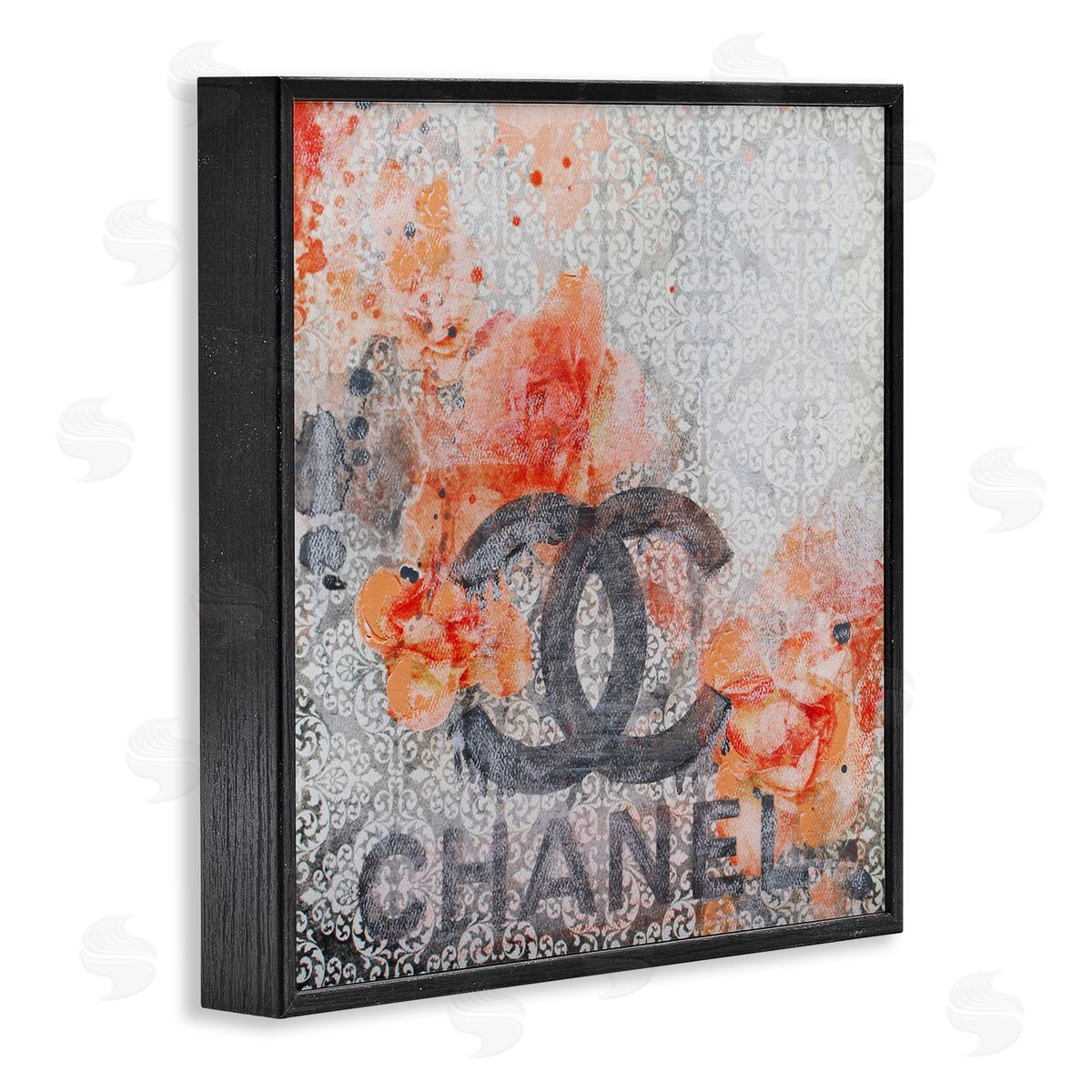 Irena Orlov Patterned Floral Fashion Brand Collage Black Framed Glicee Wall Art Print