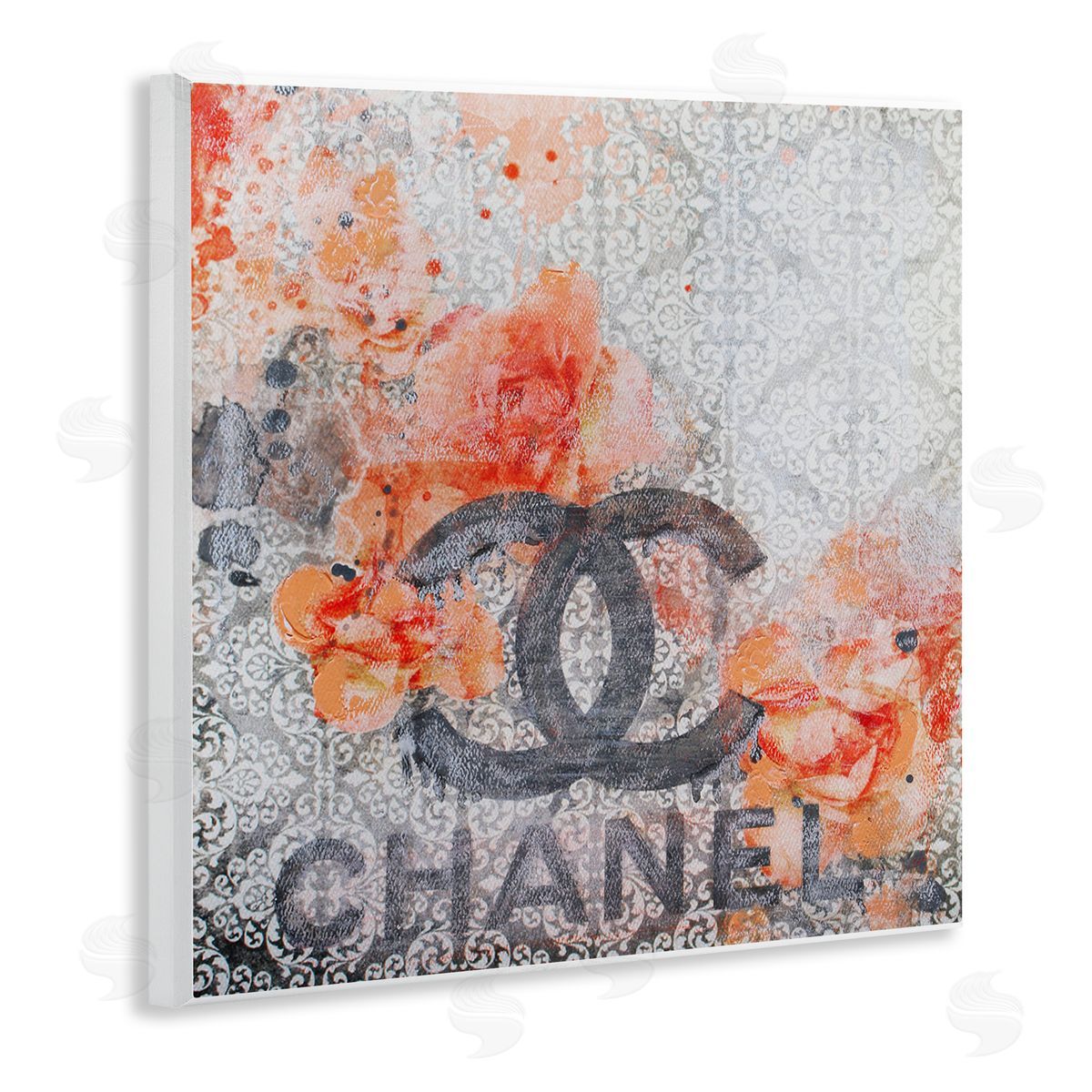 Irena Orlov Patterned Floral Fashion Brand Collage Wooden Wall Plaque Art Print