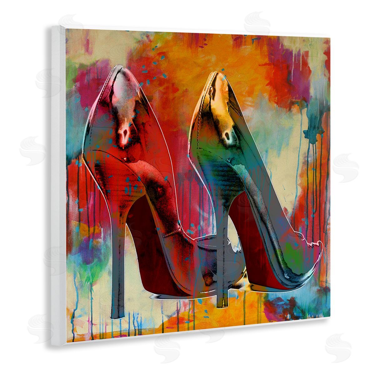 Sarah McGuire Urban Style Glam Heels Wooden Wall Plaque Art Print