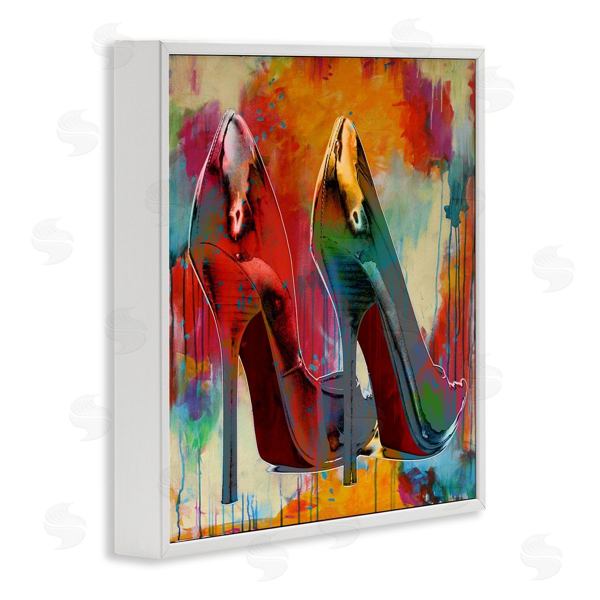 Sarah McGuire Urban Style Glam Heels White Framed Glicee Wall Art Print