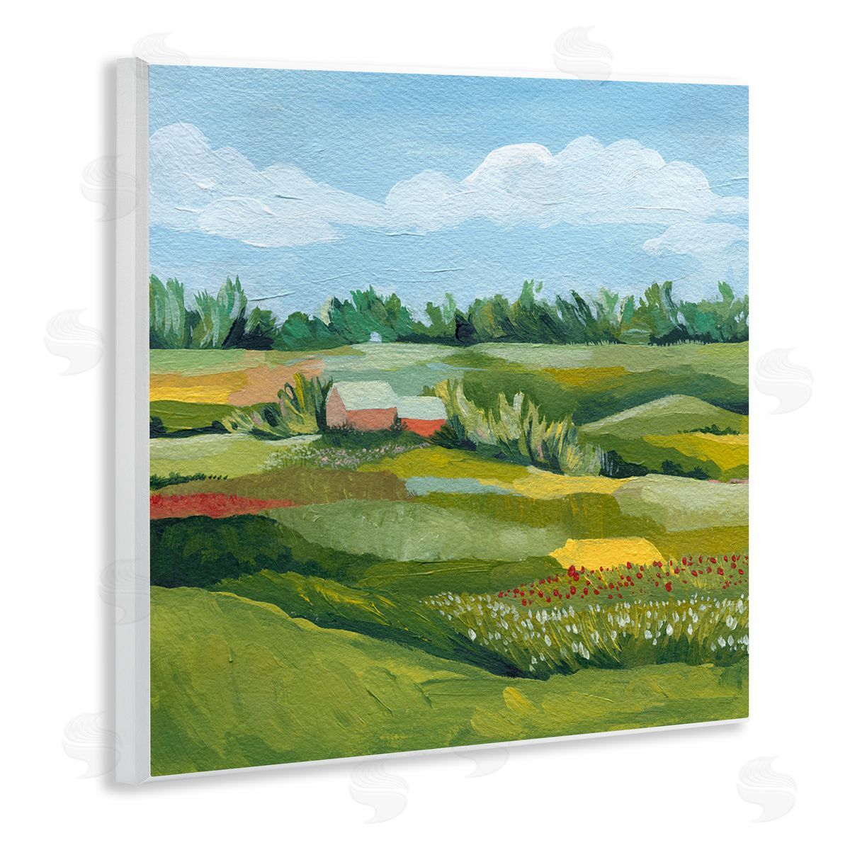 Grace Popp Vast Meadow Countryside Farmland Wooden Wall Plaque Art Print
