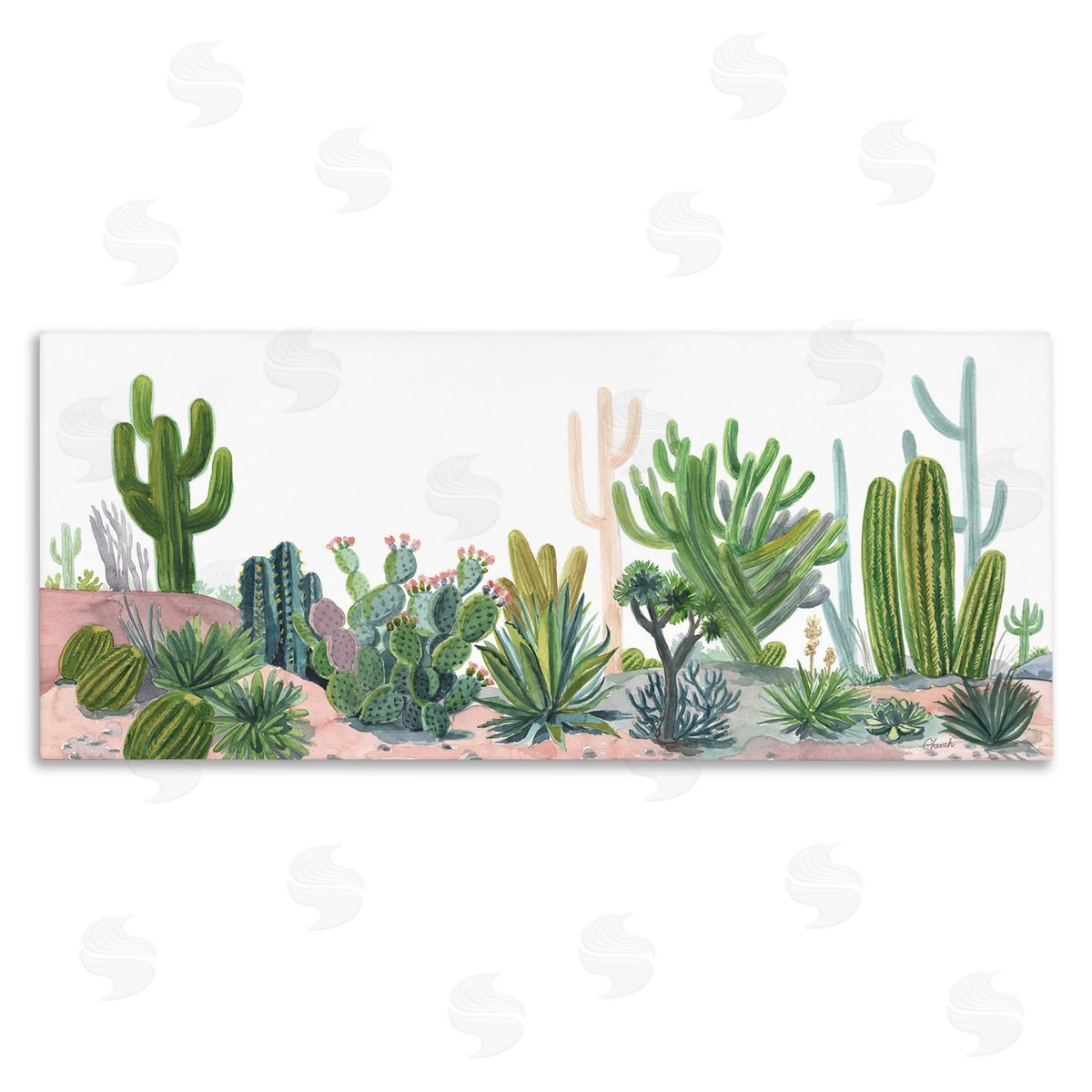 Varied Desert Vegetation Cacti Canvas Wall Art, Home Decor by Cherish Flieder