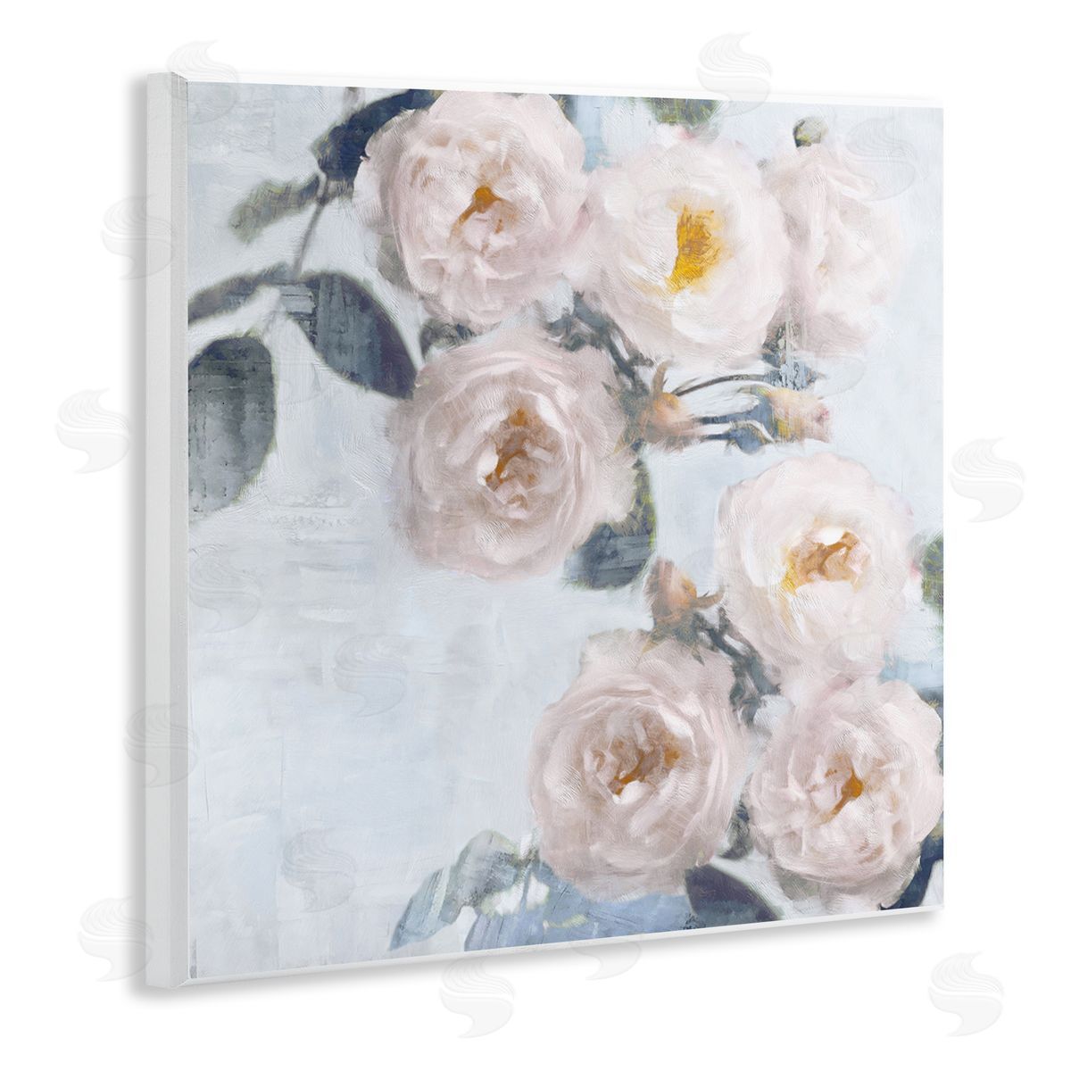 Emily Ford Delicate Pink Roses Arrangement Wooden Wall Plaque Art Print