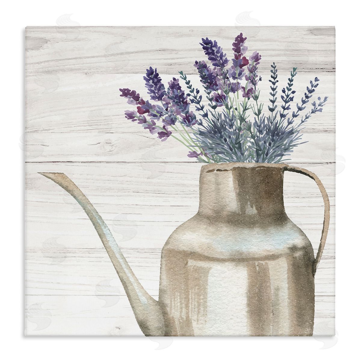 Nicole DeCamp Farmhouse Garden Lavender Bunches Stretched Canvas Wall Art Print