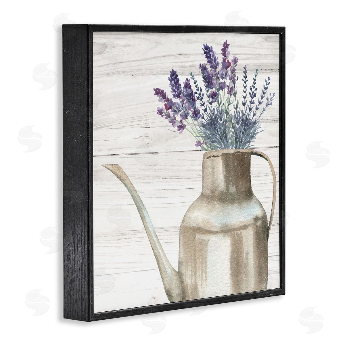 Nicole DeCamp Farmhouse Garden Lavender Bunches Black Framed Glicee Wall Art Print
