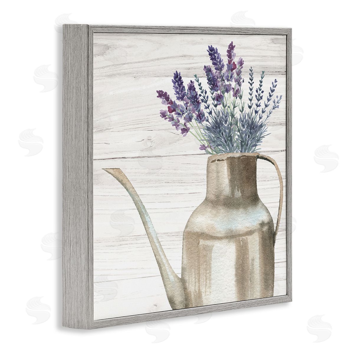 Nicole DeCamp Farmhouse Garden Lavender Bunches Gray Framed Glicee Wall Art Print