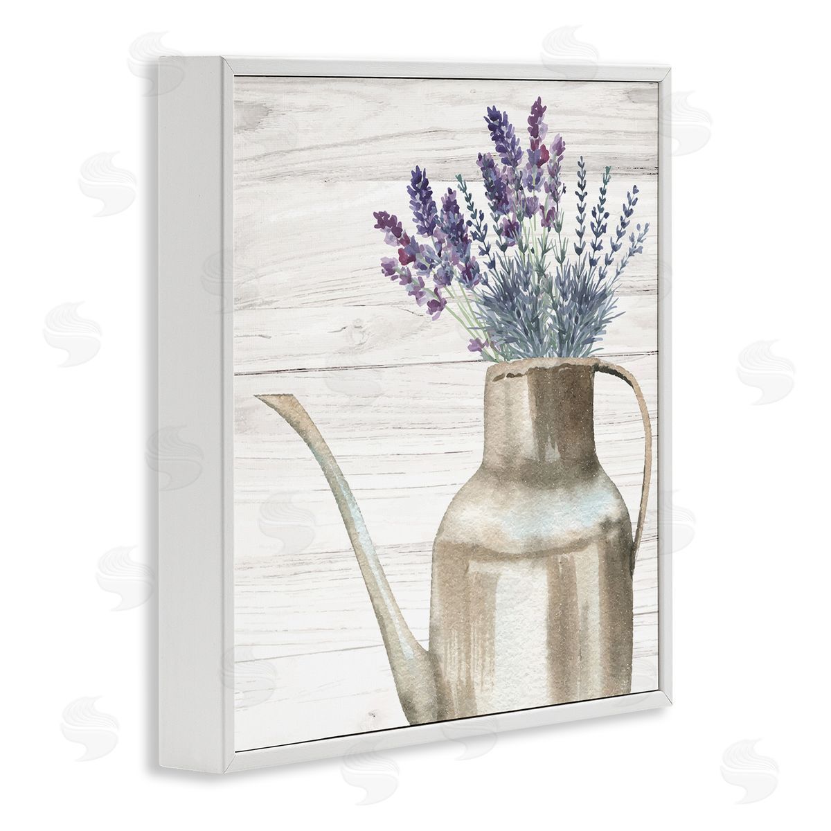 Nicole DeCamp Farmhouse Garden Lavender Bunches White Framed Glicee Wall Art Print