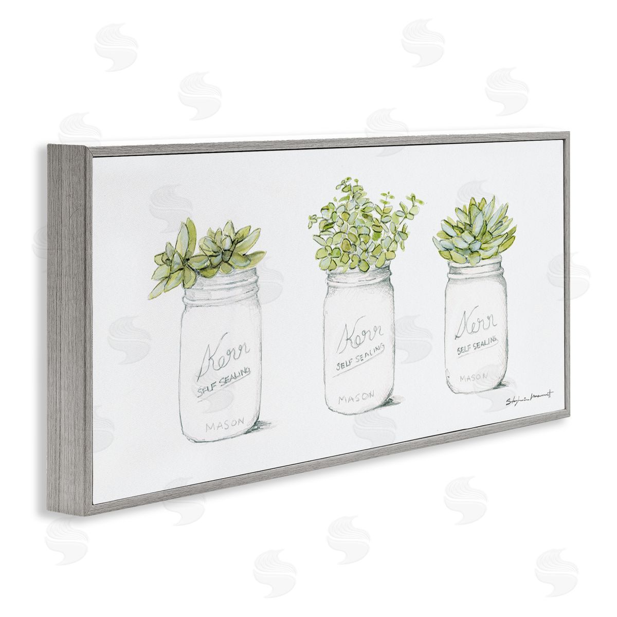 Stephanie Workman Marrott Country Greenery Succulent Jars