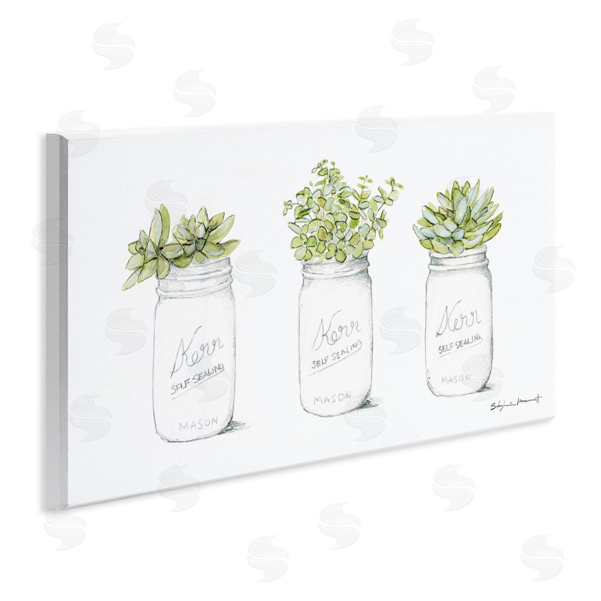 Stephanie Workman Marrott Country Greenery Succulent Jars