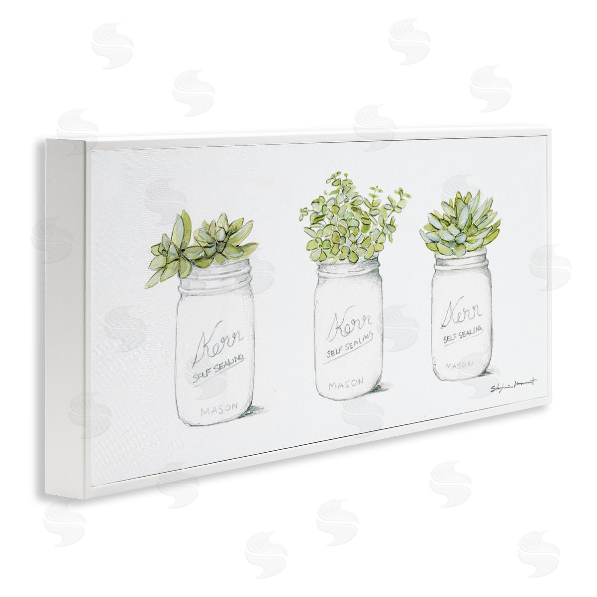 Stephanie Workman Marrott Country Greenery Succulent Jars