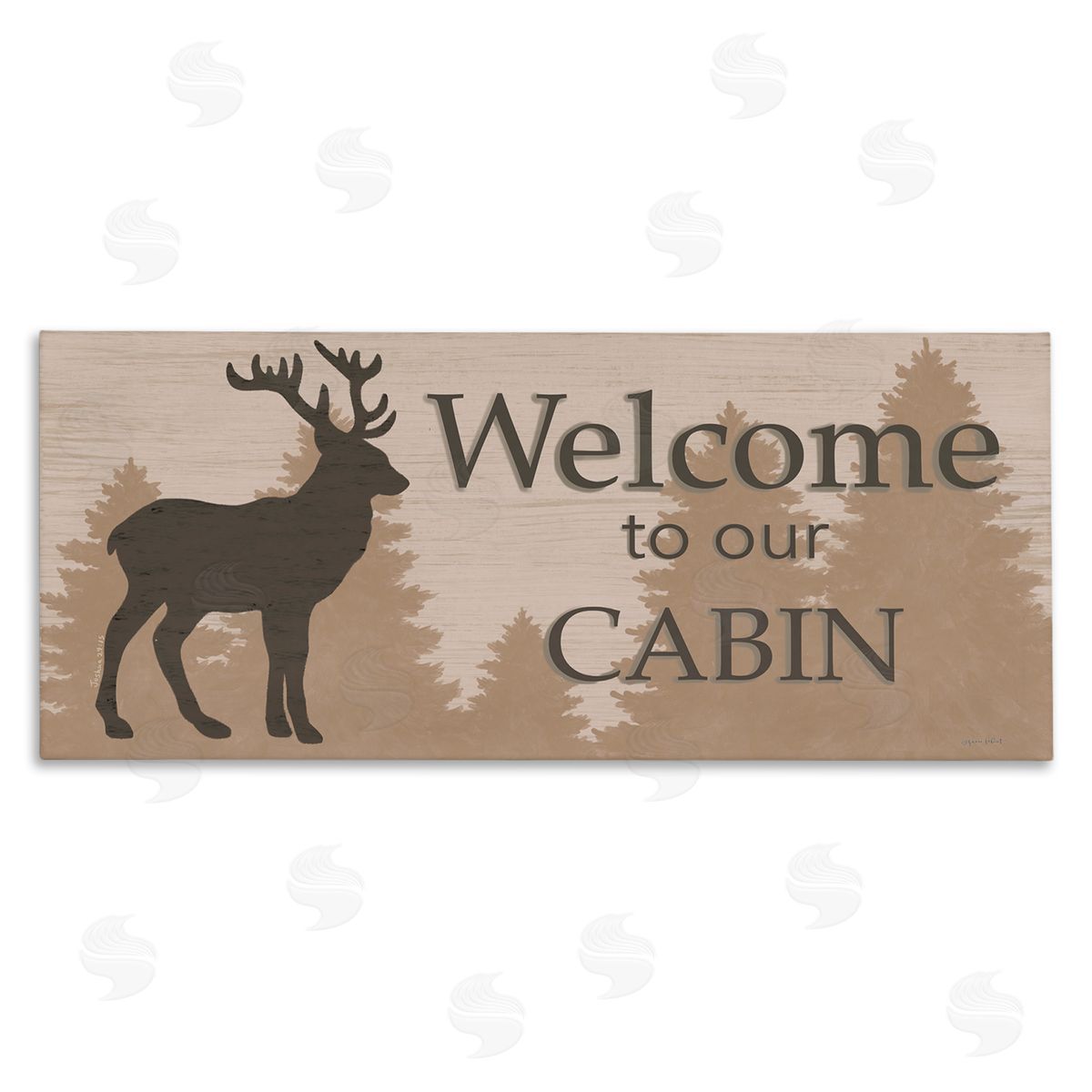 Annie LaPoint Welcome To Our Cabin Deer Sign
