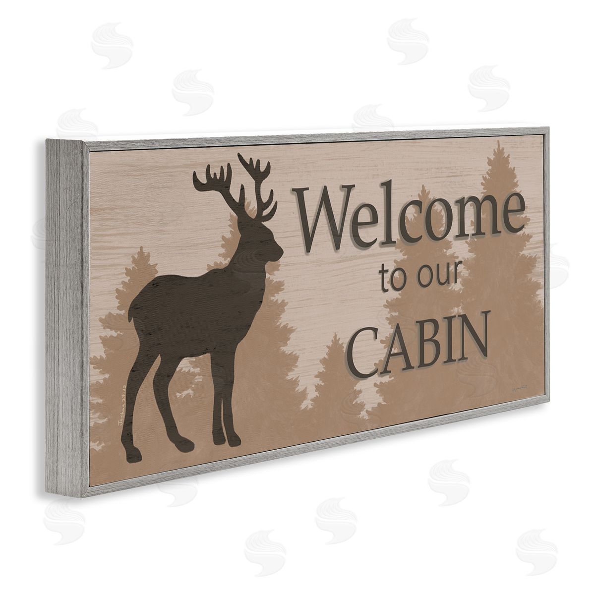 Annie LaPoint Welcome To Our Cabin Deer Sign