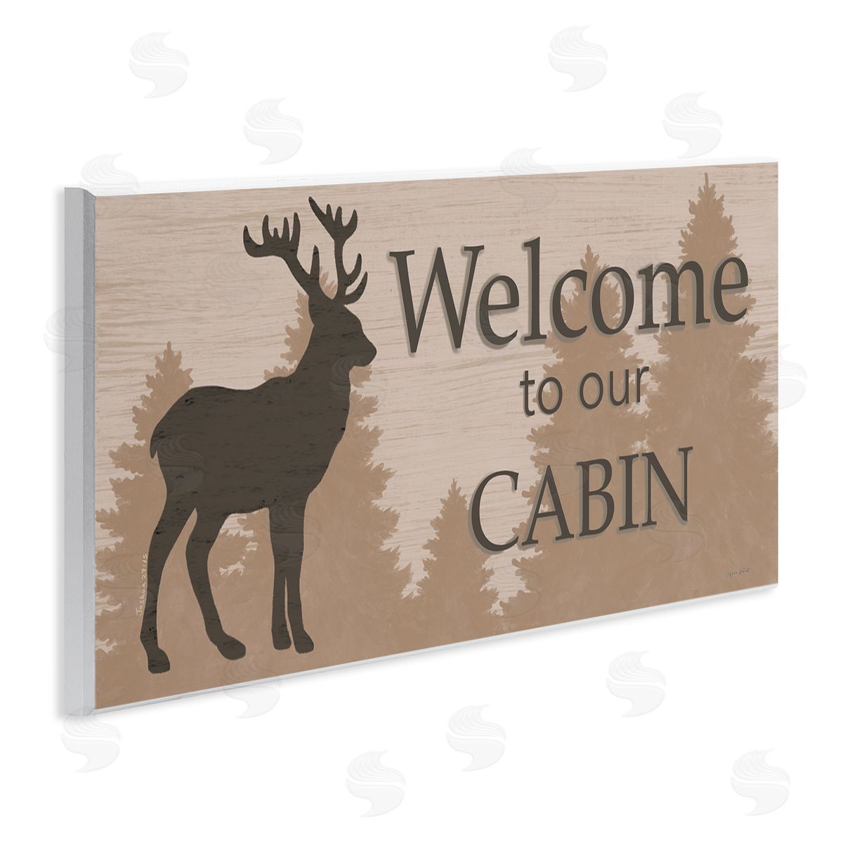 Annie LaPoint Welcome To Our Cabin Deer Sign