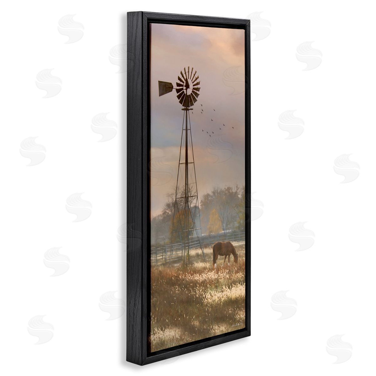 Lori Deiter Grazing Horse Rural Windmill Pasture