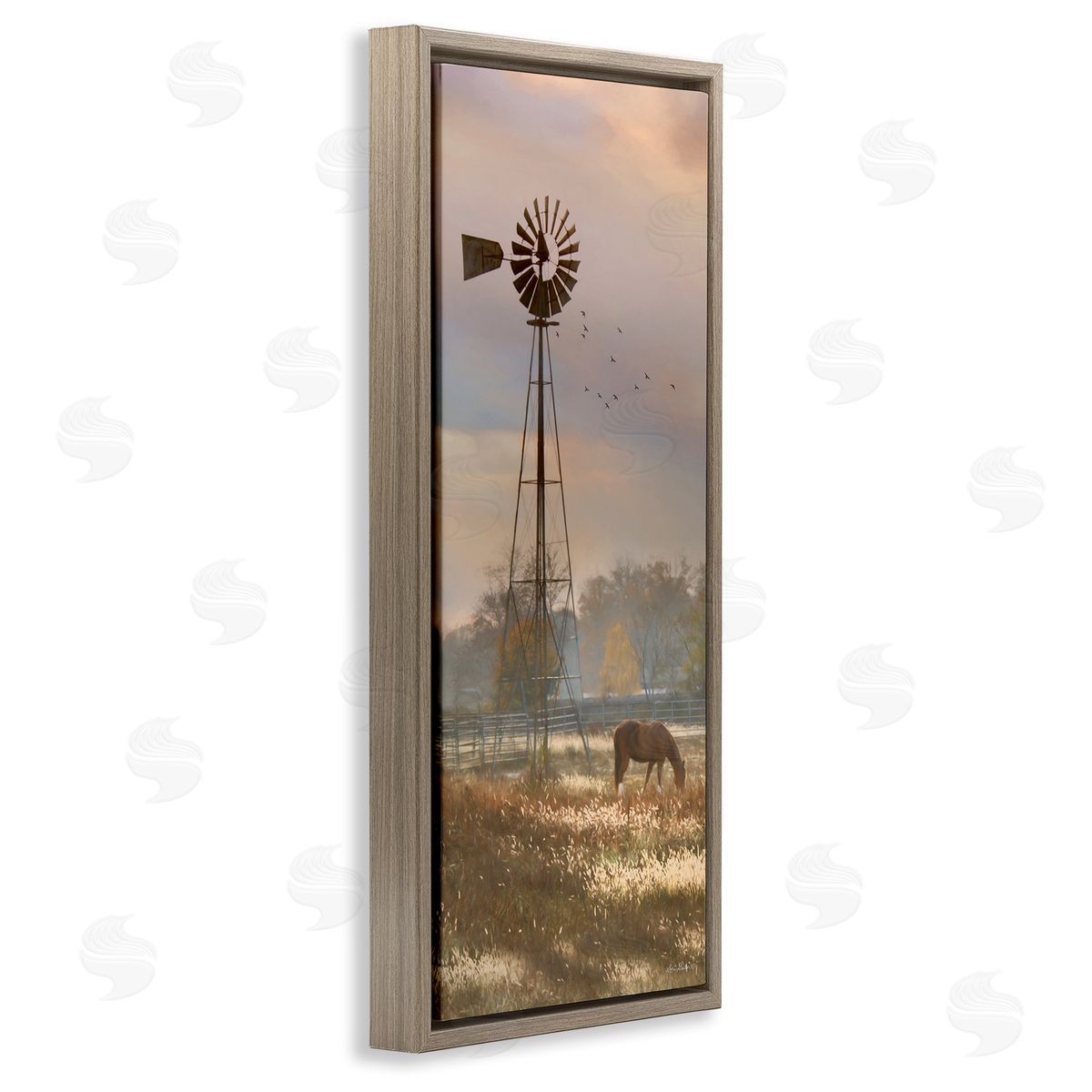 Lori Deiter Grazing Horse Rural Windmill Pasture