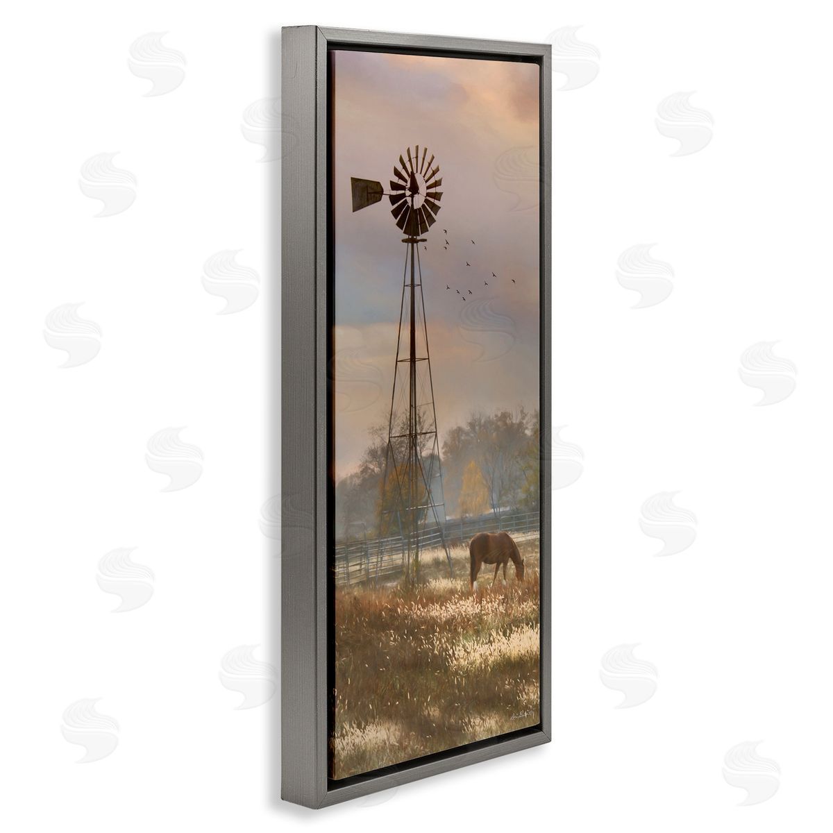 Lori Deiter Grazing Horse Rural Windmill Pasture