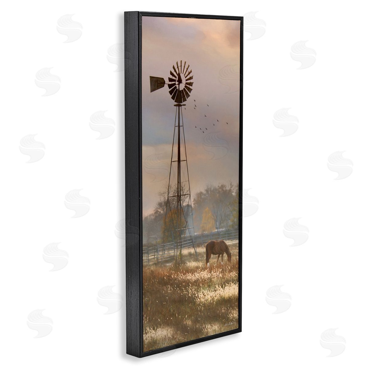 Lori Deiter Grazing Horse Rural Windmill Pasture