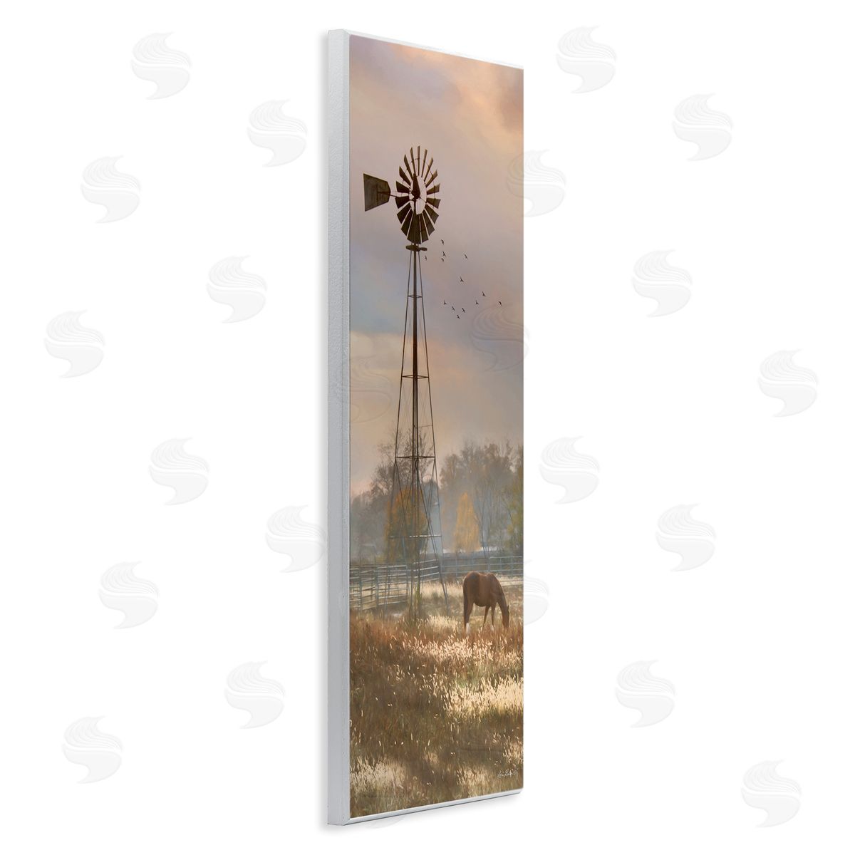 Lori Deiter Grazing Horse Rural Windmill Pasture