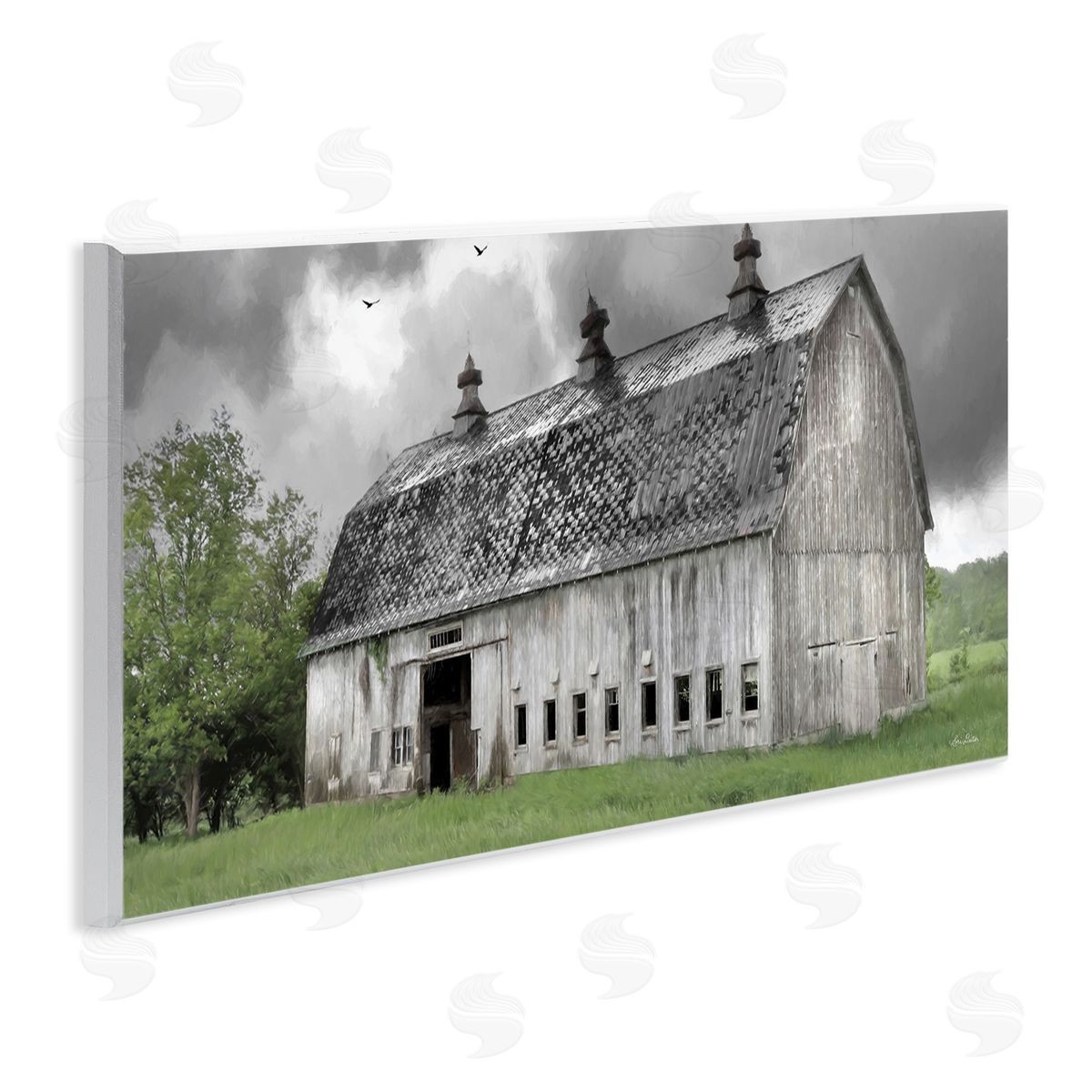 Lori Deiter Farmland Barn Overhead Clouds