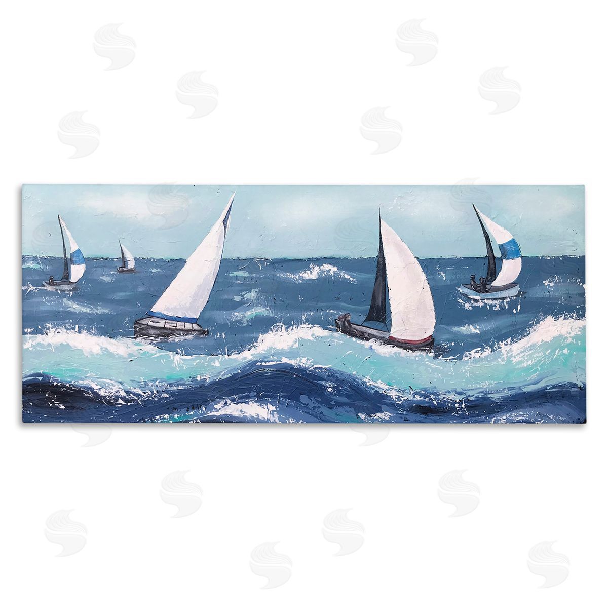 Jade Reynolds Sea Waves Splashing Sailboats