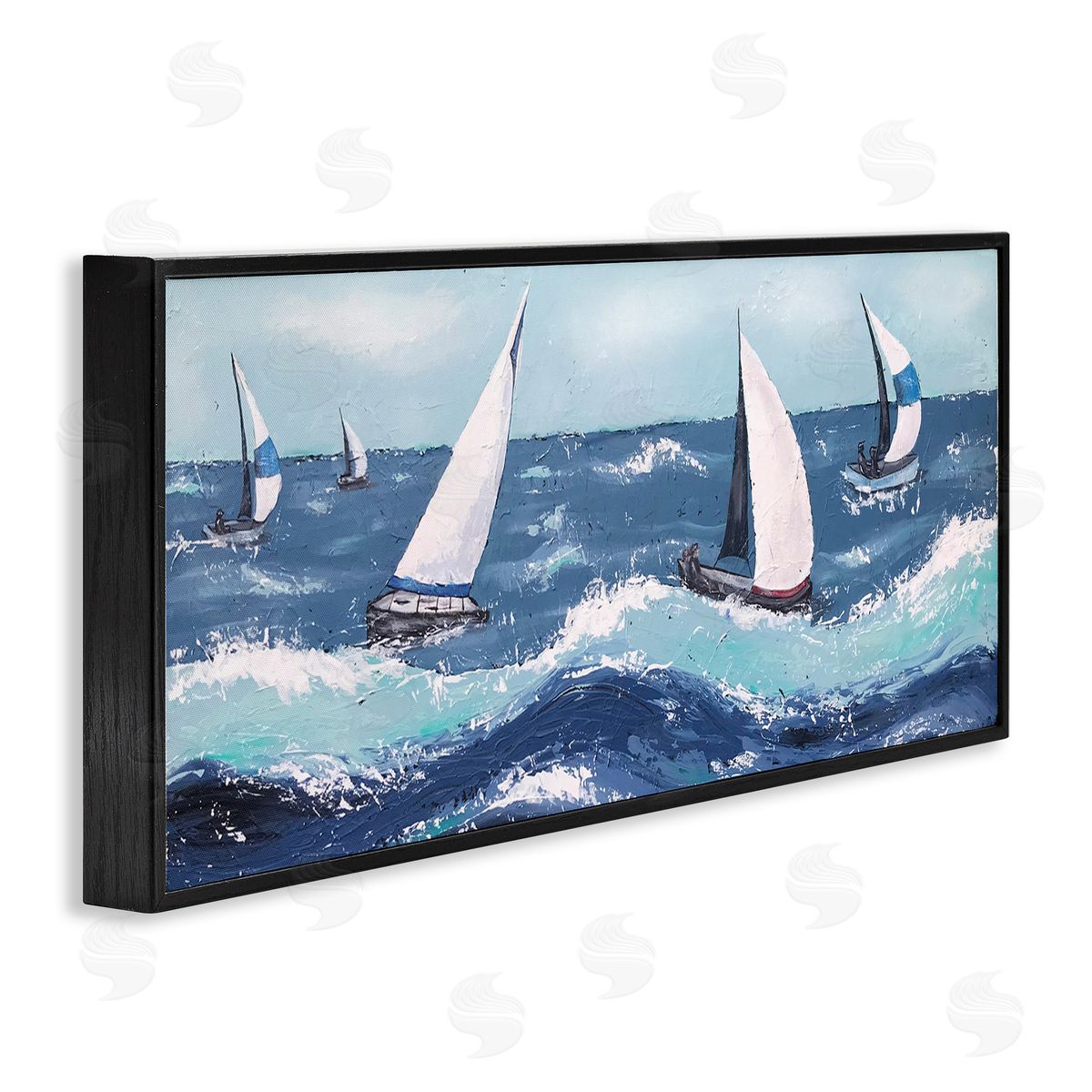 Jade Reynolds Sea Waves Splashing Sailboats