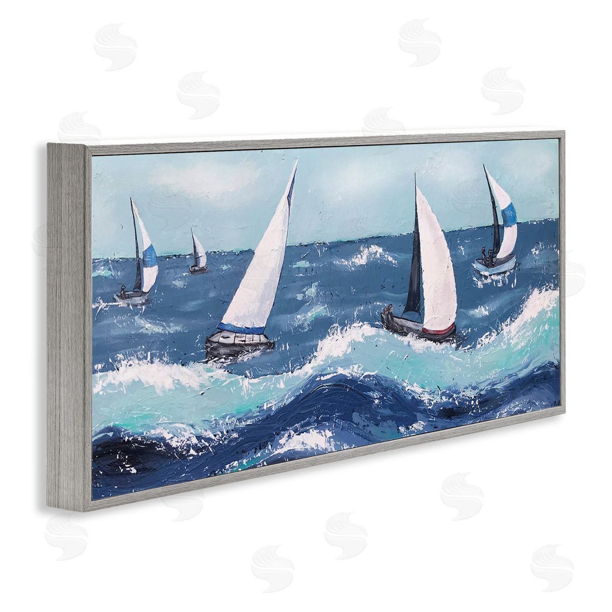 Jade Reynolds Sea Waves Splashing Sailboats