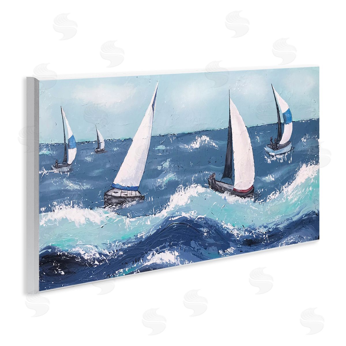 Jade Reynolds Sea Waves Splashing Sailboats