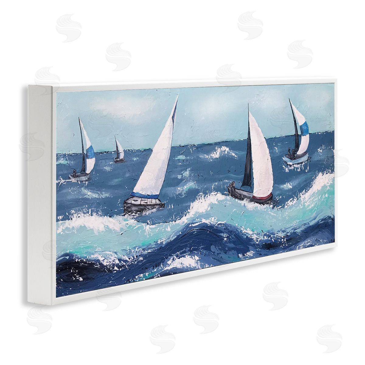 Jade Reynolds Sea Waves Splashing Sailboats