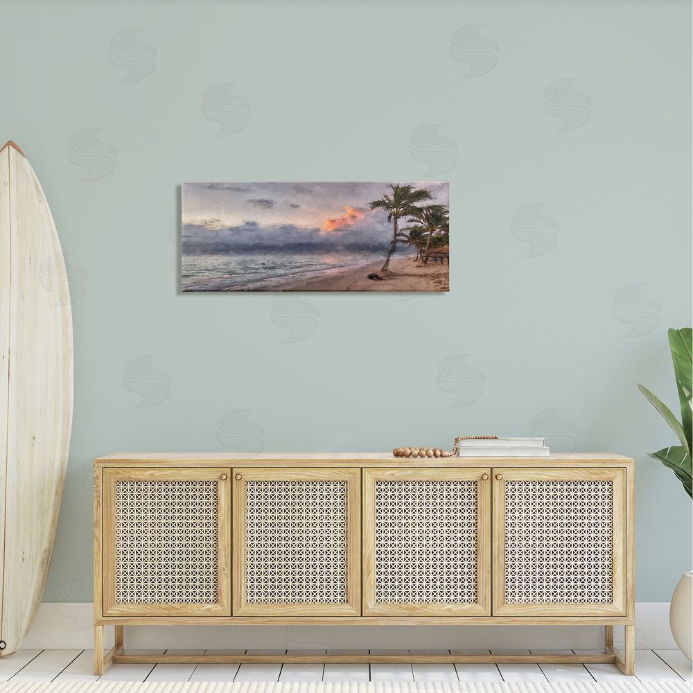 Kim Curinga Tropical Sunset Palm Trees Coast