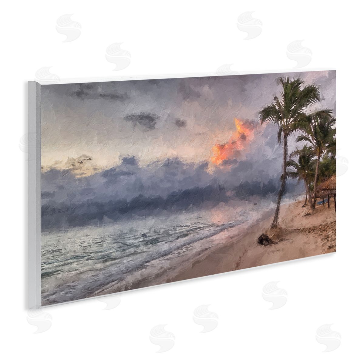 Kim Curinga Tropical Sunset Palm Trees Coast