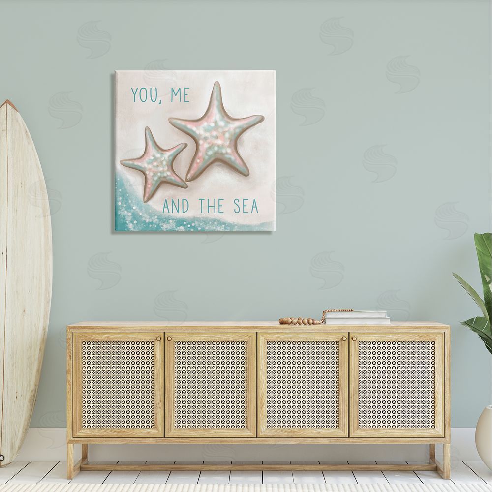 Elizabeth Tyndall You Me & Sea Beach Starfish Romance Canvas Wall Art in Room