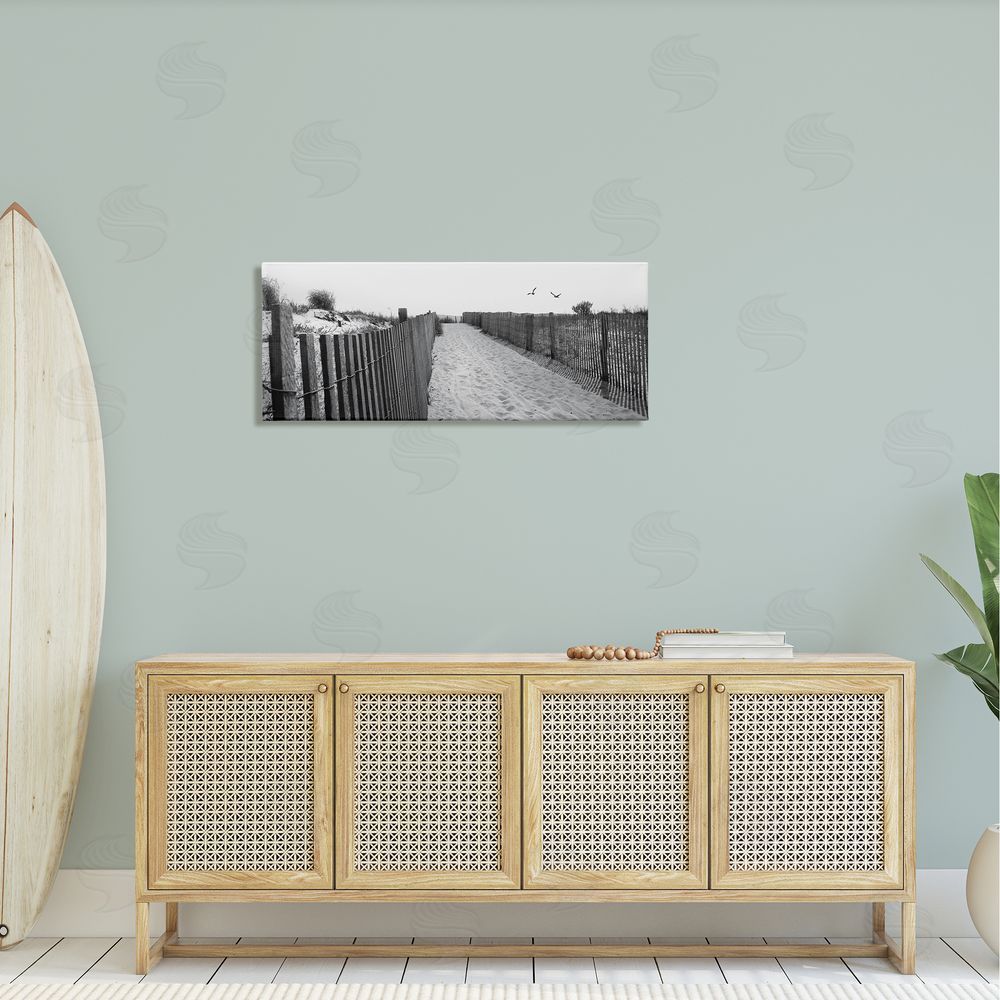 Lori Deiter Sandy Beach Boardwalk Overhead Seagulls