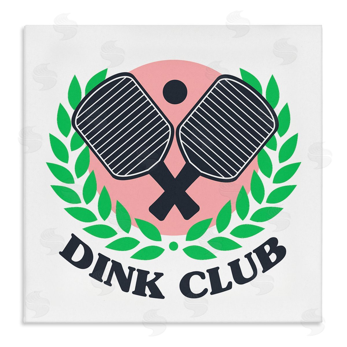 Stupell Studio Dink Club Table Tennis Laurel Stretched Canvas Wall Art Print