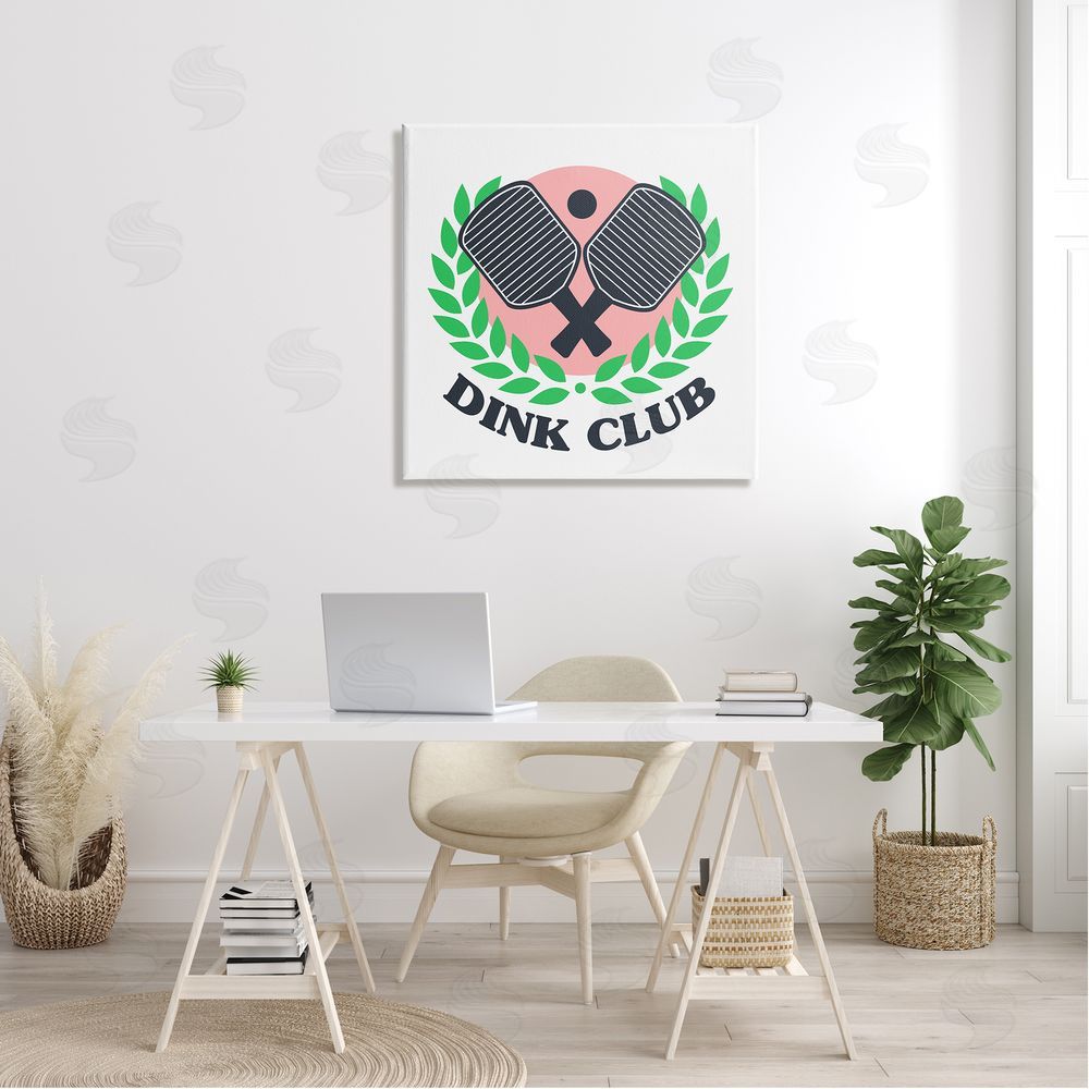 Stupell Studio Dink Club Table Tennis Laurel Canvas Wall Art in Room