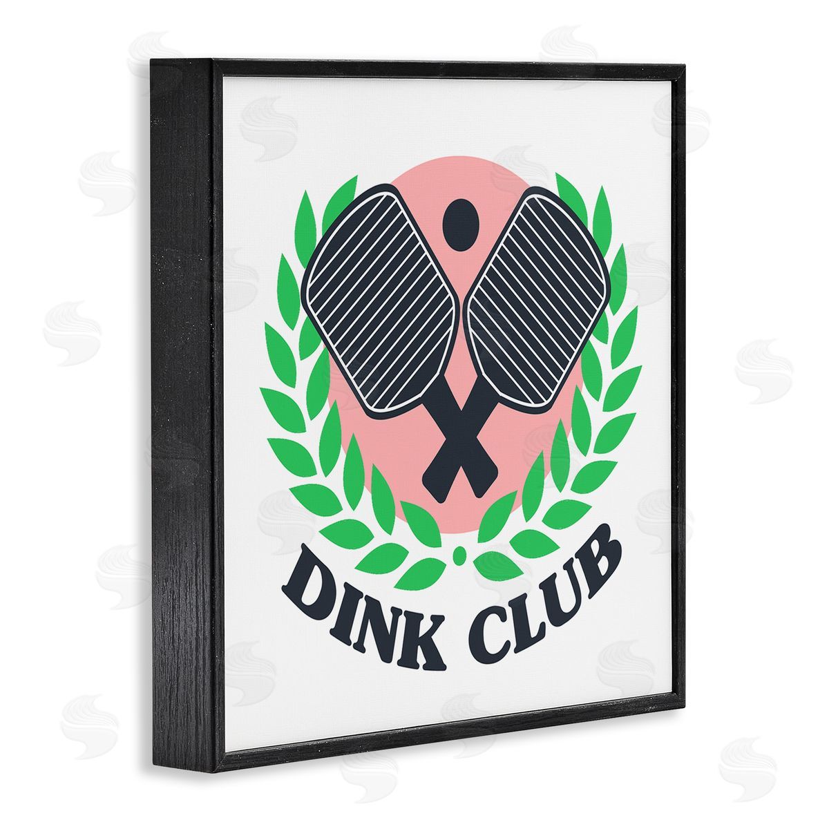 Stupell Studio Dink Club Table Tennis Laurel Black Framed Glicee Wall Art Print