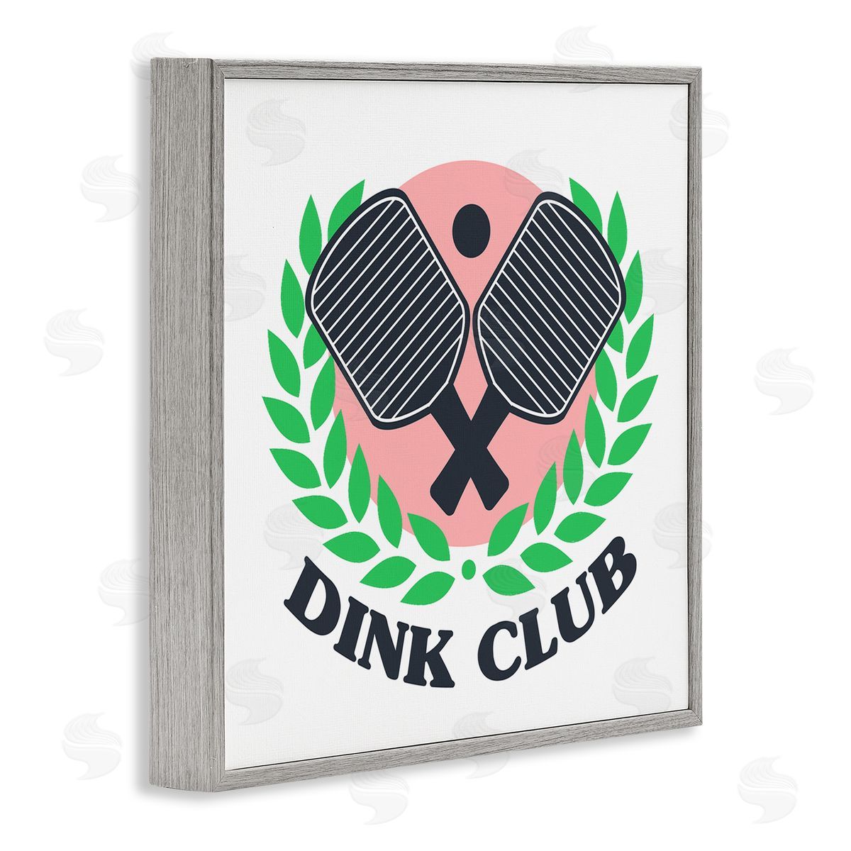 Stupell Studio Dink Club Table Tennis Laurel Gray Framed Glicee Wall Art Print