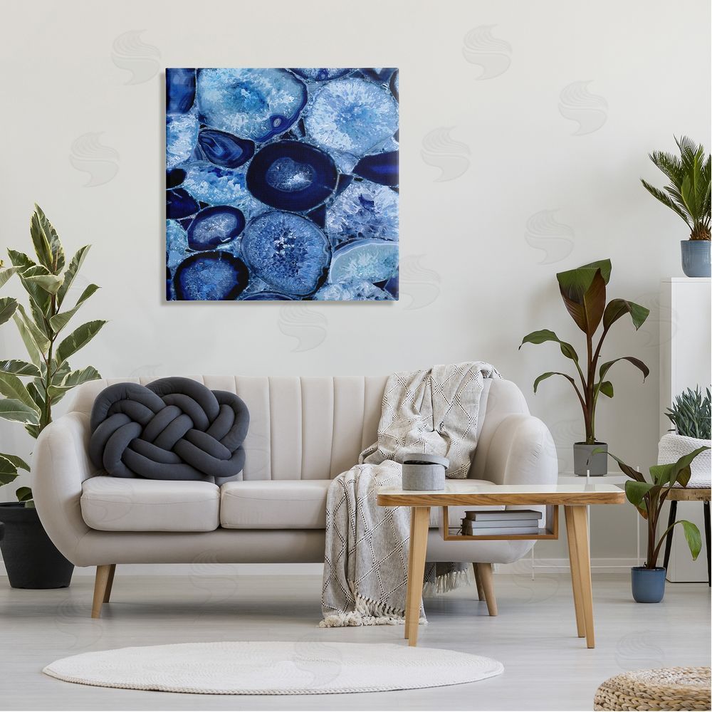 Danielle Carson Blue Geode Crystals Arrangement Canvas Wall Art in Room