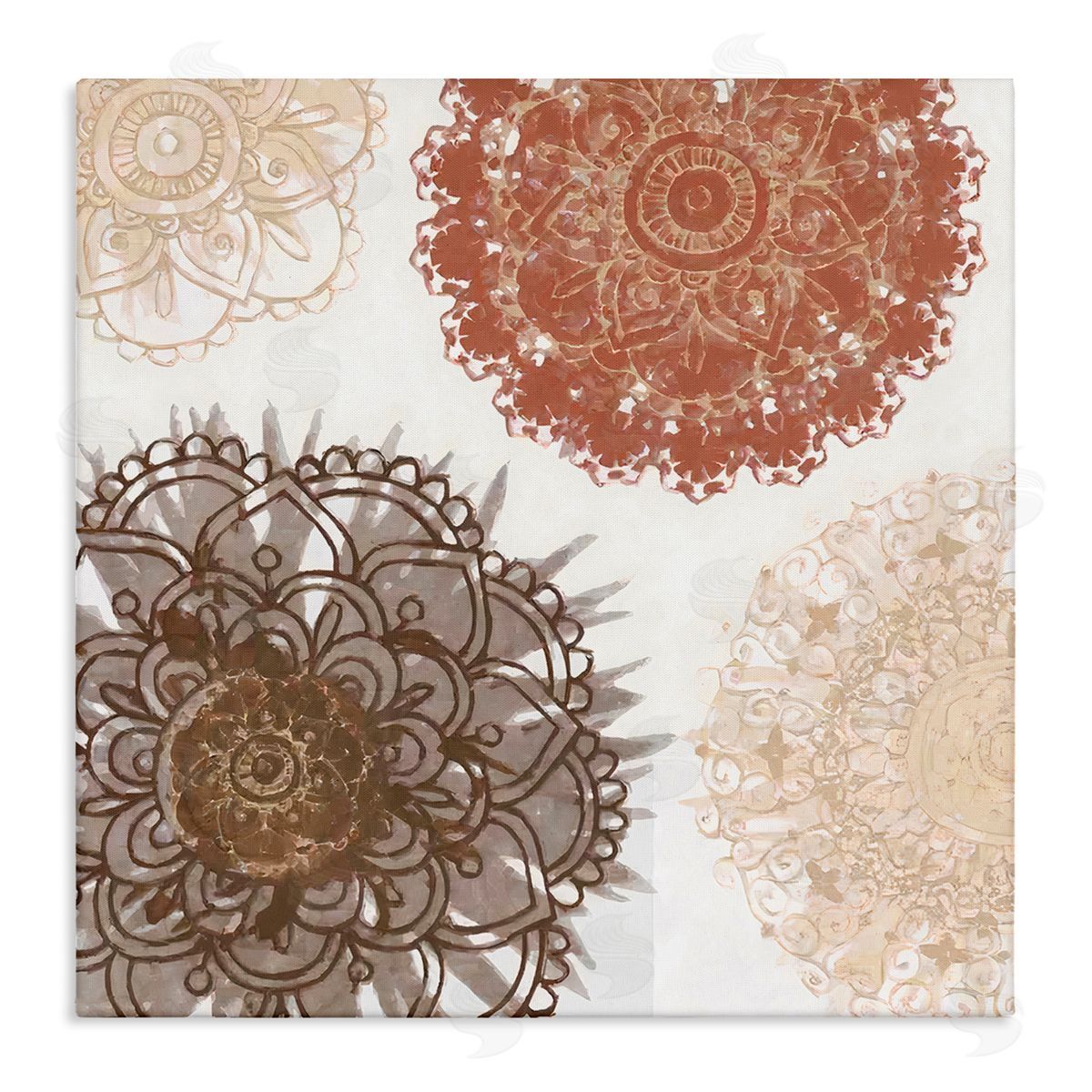 Irena Orlov Boho Mandala Earthy Florals Stretched Canvas Wall Art Print