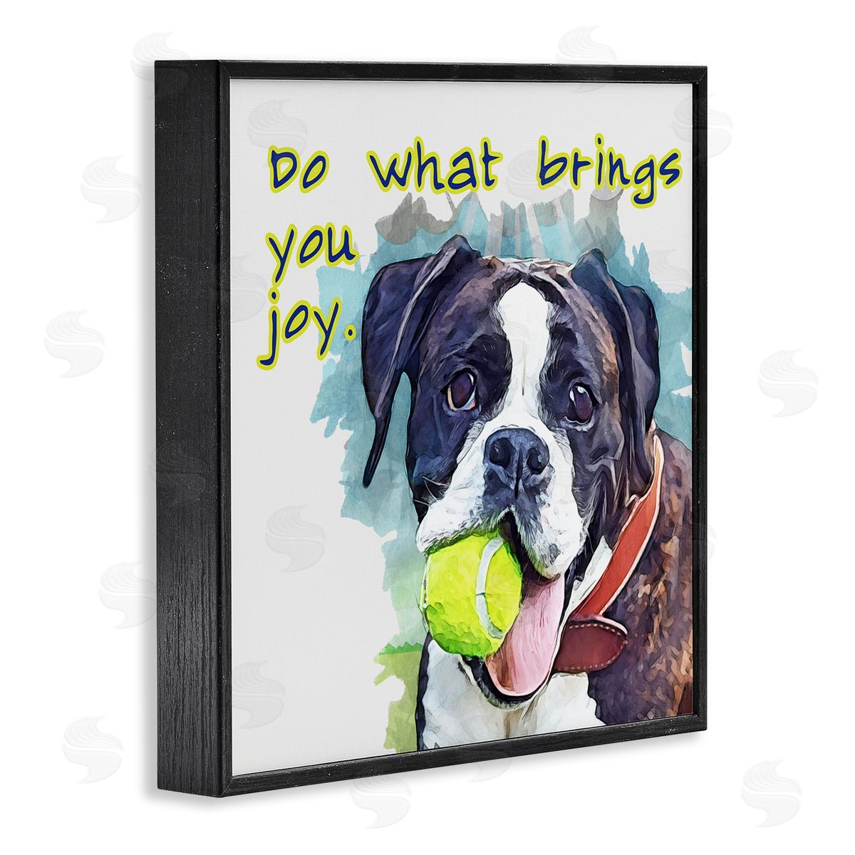 Kim Curinga Do What Brings You Joy Dog Phrase Black Framed Glicee Wall Art Print