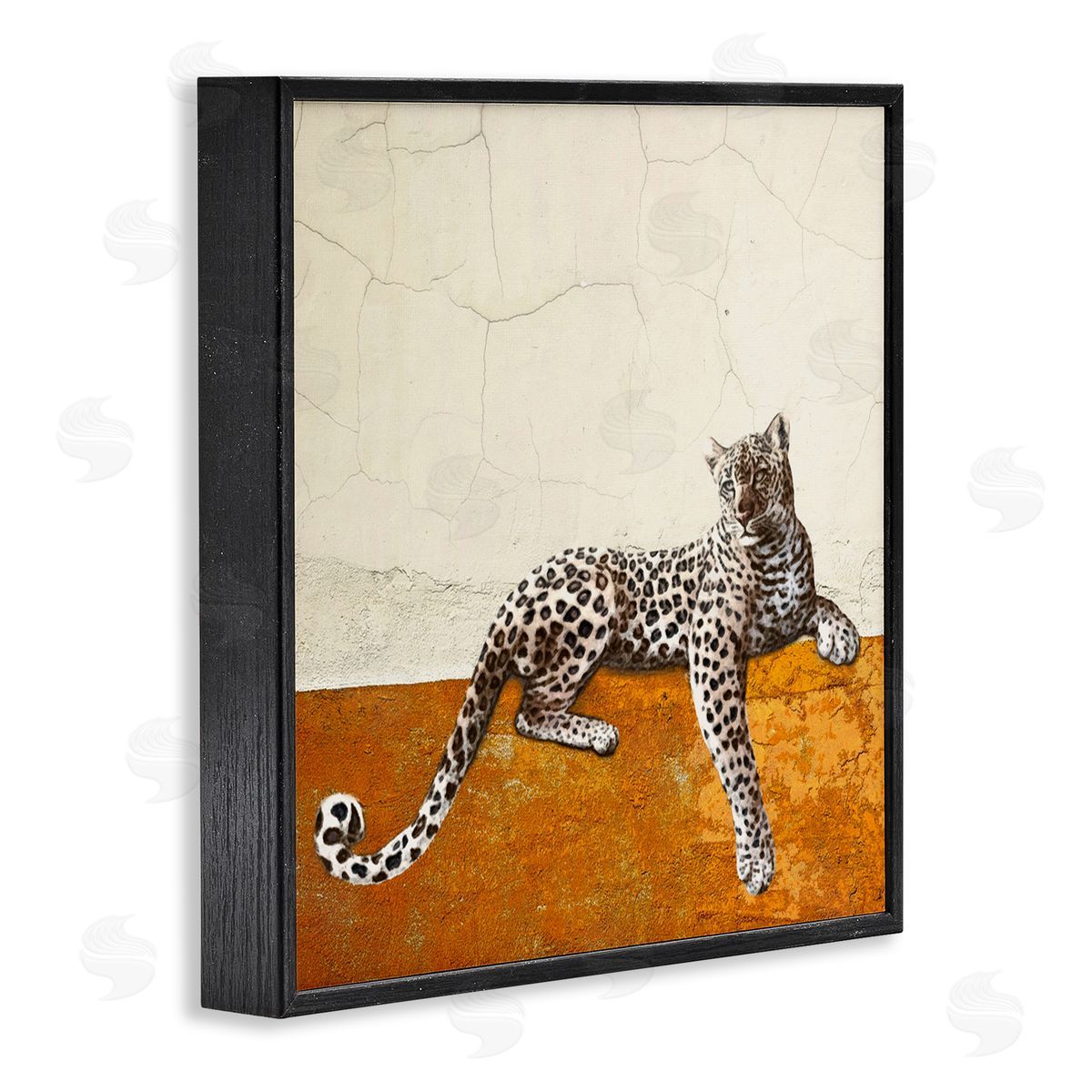 Leopard Wildlife Portrait Black Frame Print Wall Art, Home Decor by Karen Smith