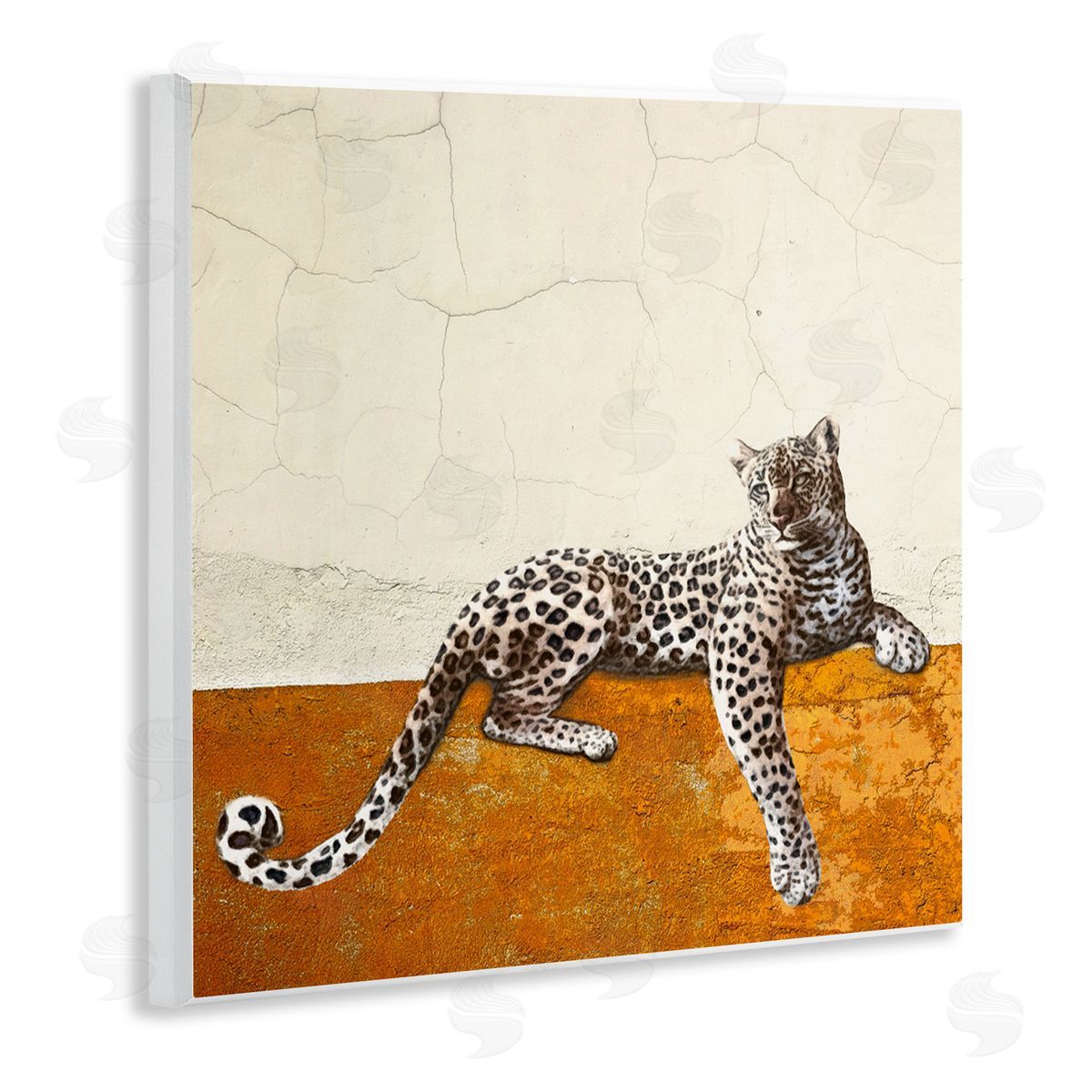 Leopard Wildlife Portrait Wood Plaque Wall Art, Home Decor by Karen Smith
